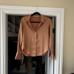 XS Abercrombie silk button down